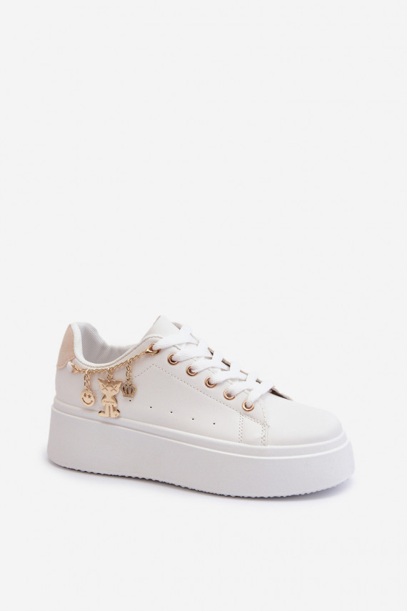 Sneakers tüüpi jalanõud Naiselik platvormiga Ripatsidega valget värvi Tivissa