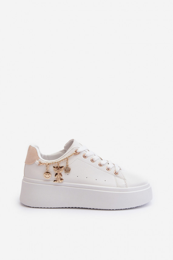 Sneakers tüüpi jalanõud Naiselik platvormiga Ripatsidega valget värvi Tivissa