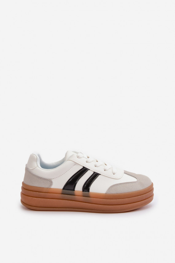 Sneakers tüüpi jalanõud Naiselik platvormiga Valget-Halli värvi Nesonice
