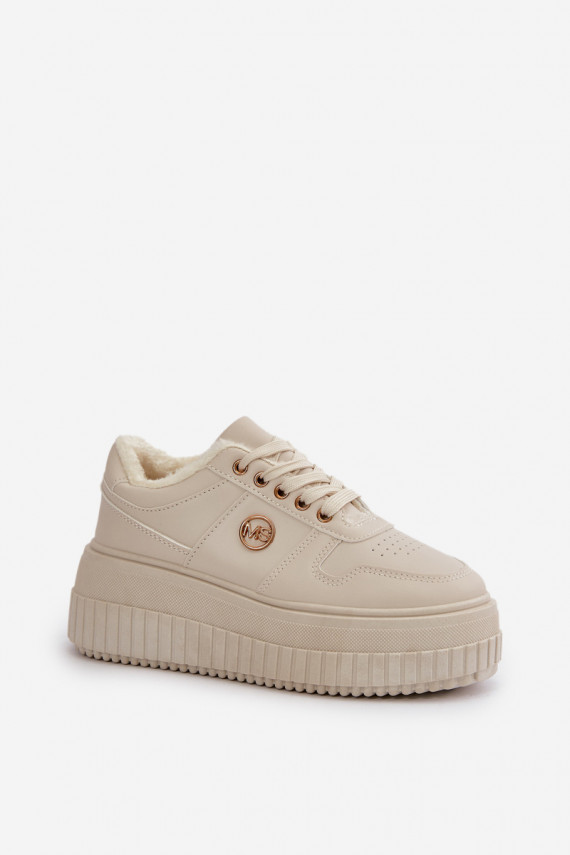 Sneakers tüüpi jalanõud spordijalatsid Naiselik voodriga moodsate massiivsete taldadega beeži värvi Verissha