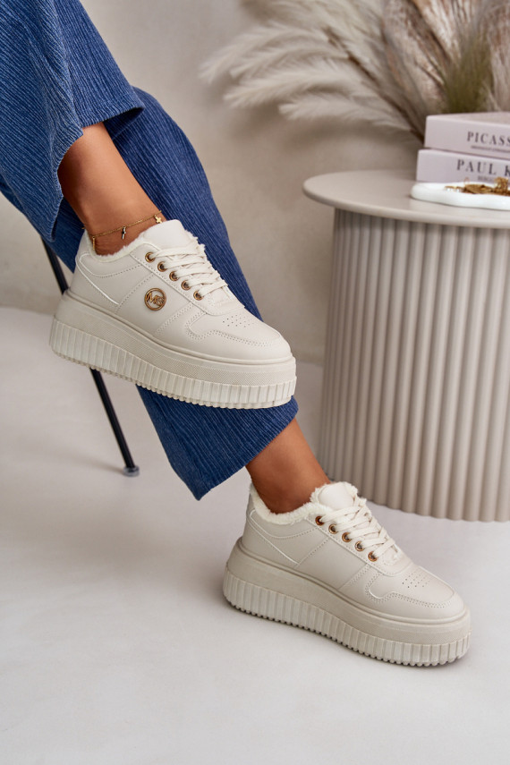 Sneakers tüüpi jalanõud spordijalatsid Naiselik voodriga moodsate massiivsete taldadega beeži värvi Verissha