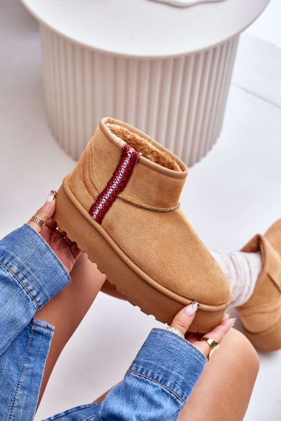 nööpidega lumesaapad Naiselik platvormiga voodriga pruunid värvi Lomessa