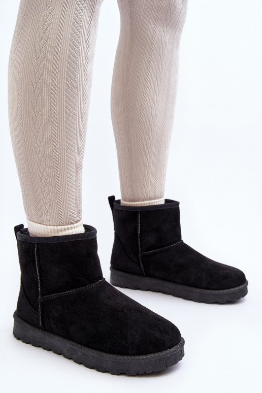 nööpidega lumesaapad Naiselik öko seemisnahastowe mustad Enranta