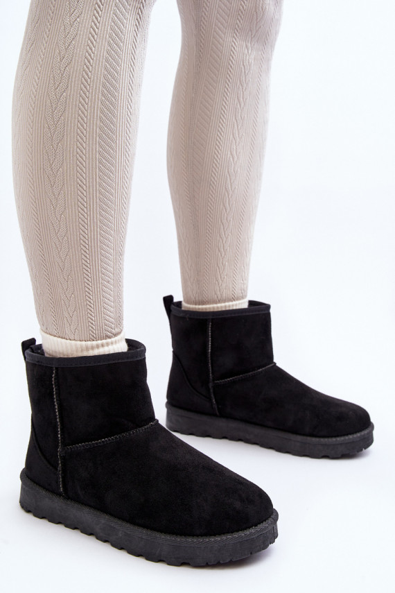 nööpidega lumesaapad Naiselik öko seemisnahastowe mustad Enranta