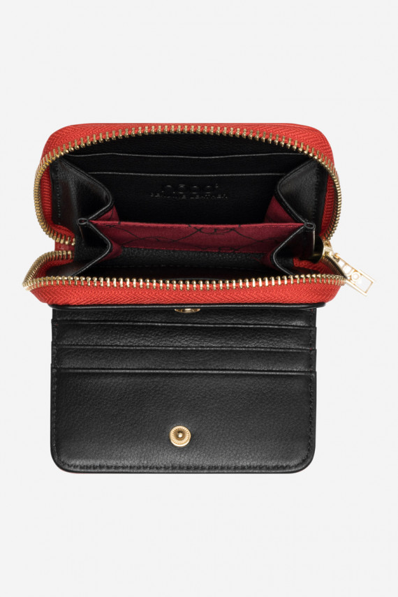 NaiselikRahakott Valmistatud naturaalsest nahast Loomade muster Väike Nobo NPUR-LR0020-C005 punased