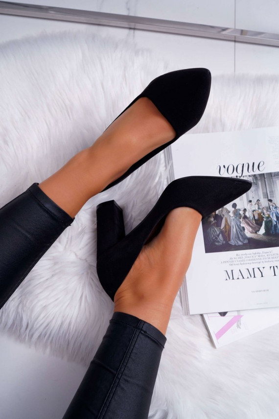 Kõrge kontsaga kingad mustad Florena