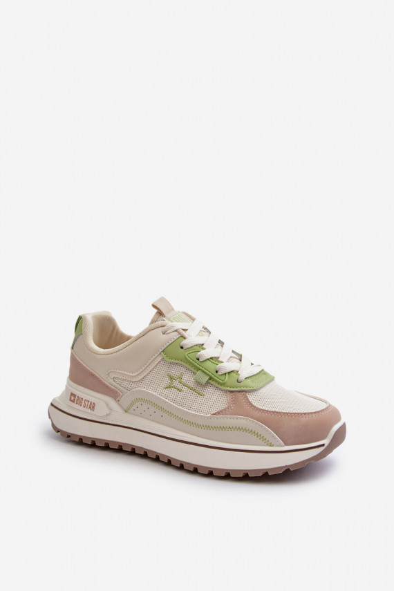 Sneakers tüüpi jalanõud Naiselik Big Star NN274A091 beeži värvi-Rohelist värvi