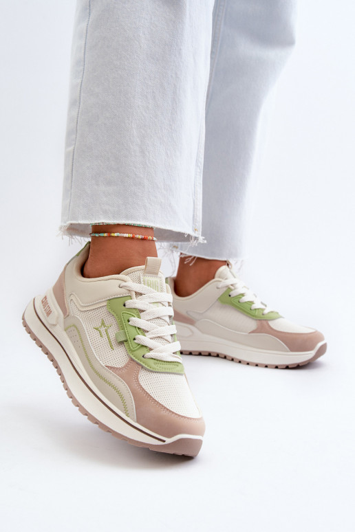 Sneakers tüüpi jalanõud Naiselik Big Star NN274A091 beeži värvi-Rohelist värvi