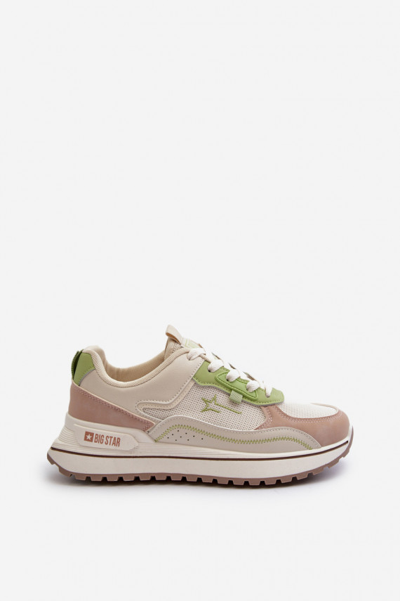 Sneakers tüüpi jalanõud Naiselik Big Star NN274A091 beeži värvi-Rohelist värvi