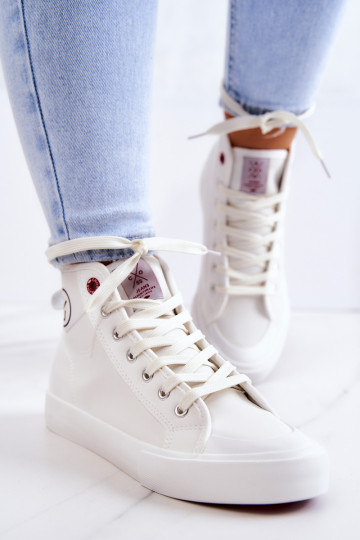 Naiselik vabaajajalatsi Cross Jeans JJ2R4056C valget värvi 2