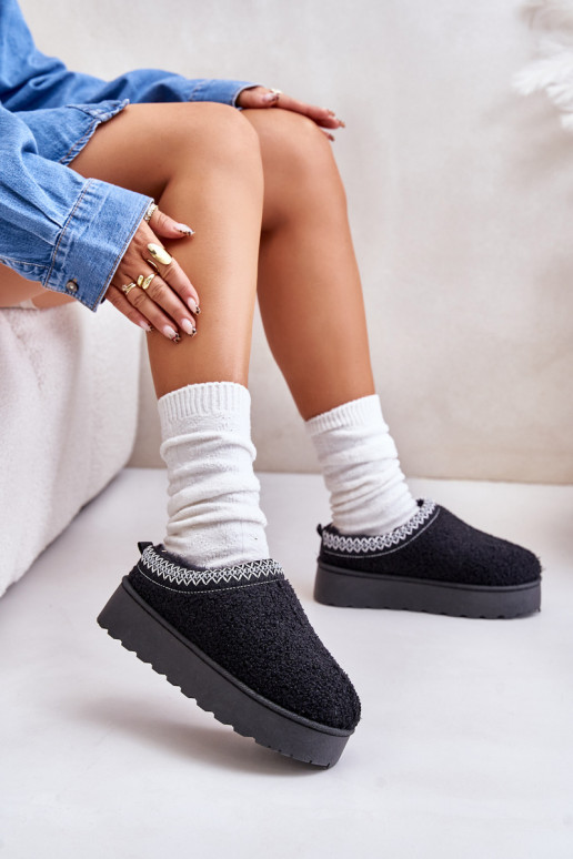 nööpidega lumesaapad Naiselik platvormiga Z Haftem mustad Tirissa