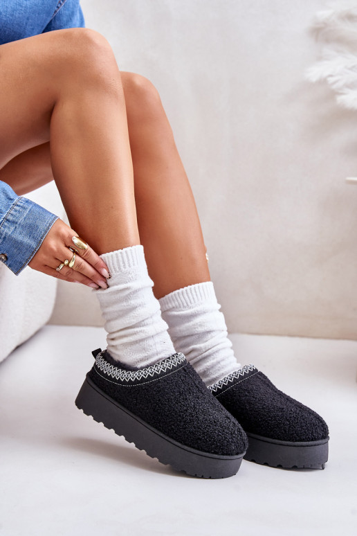 nööpidega lumesaapad Naiselik platvormiga Z Haftem mustad Tirissa