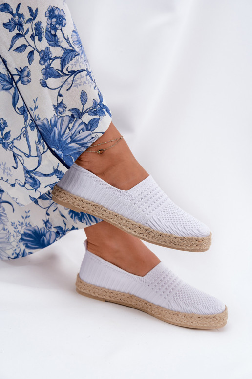 Naiselik espadrillid Koos punutisega Vinceza 13624 valget värvi