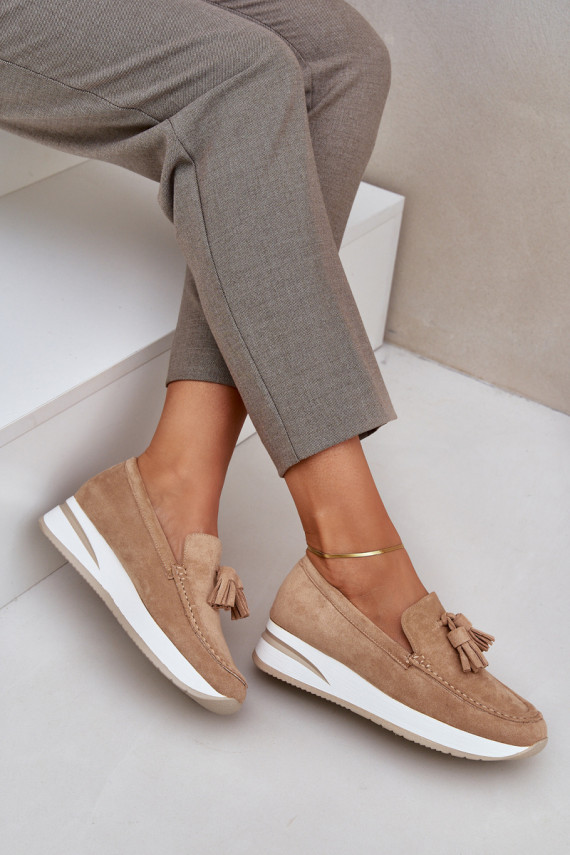 MokassiinidpealPeenm Koturnie öko seemisnahastowe beeži värvi Challavia