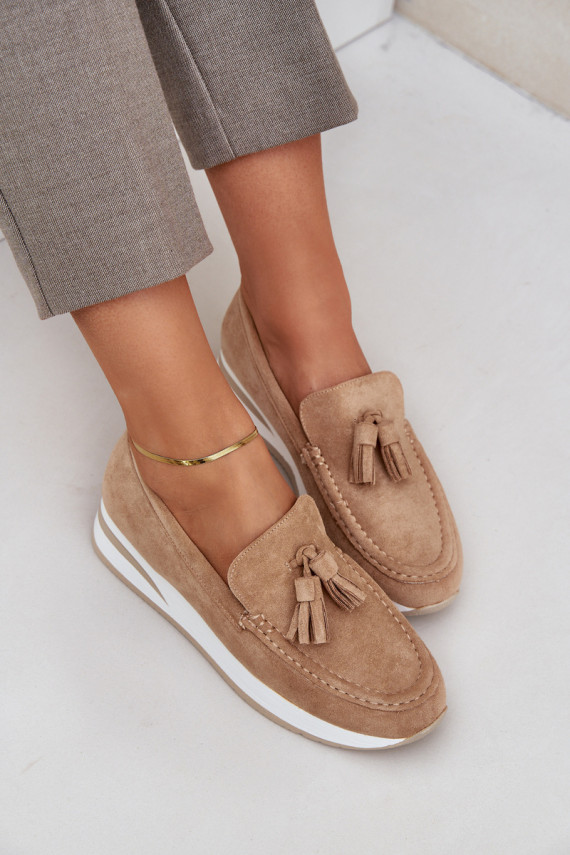 MokassiinidpealPeenm Koturnie öko seemisnahastowe beeži värvi Challavia