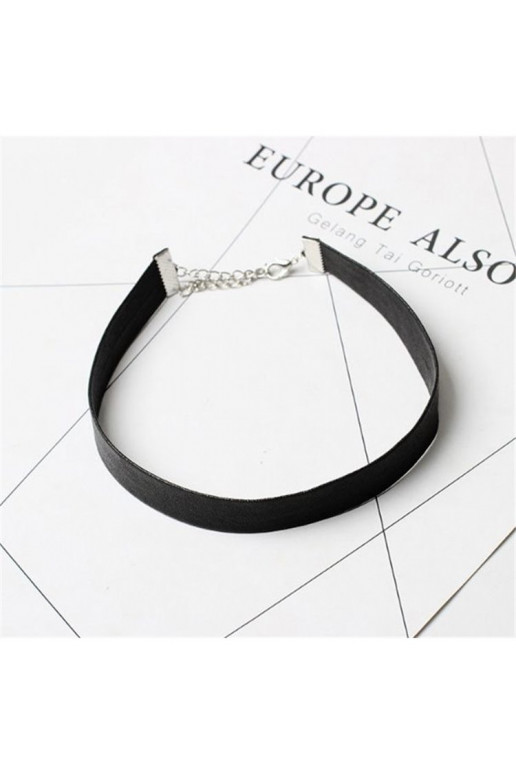 Kaelakee CHOKER SKÓRZANY - mustas N480CZ