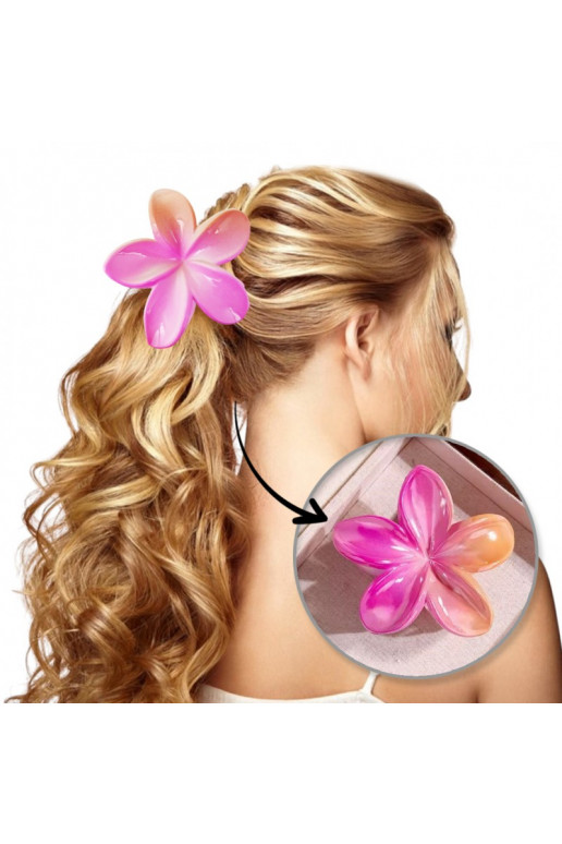 Juuksenõel Barrette XL  OMBRE różowo- pomarańczowa 7,5 x 7,5cm SP381