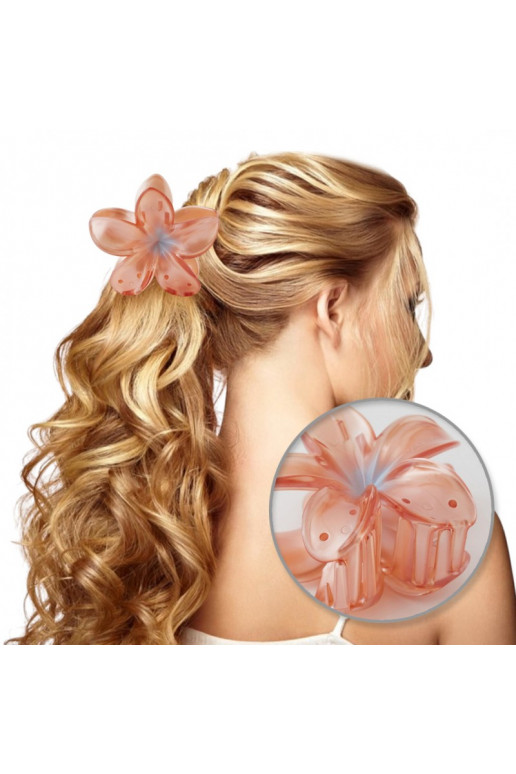 Juuksenõel Barrette XL  OMBRE transparent pomarańcz 7,5 x 8cm SP397POM