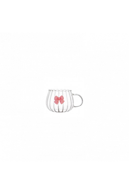 Szklanka ryflowana tulips koos kokardką do kawy, drinków 1tk. 350ml SZK158