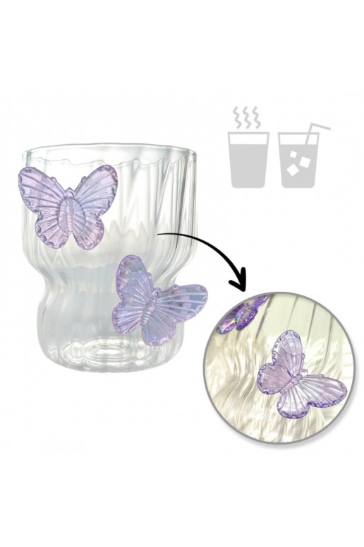 Szklanka ryflowana, koos falowanymi ściankami, KI  260 ml 1tk. SZK162