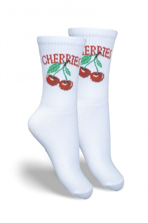 Laste sokid Noorus CHERRIES valget värvi