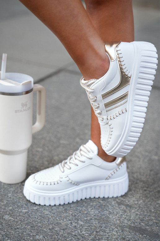 Sneakers tüüpi jalanõud Naiselik platvormiga Kuldset värvi Ofenale