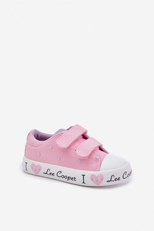 vabaaja jalanõud Laste krõpsudega kinnitatav Lee Cooper LCW-25-02-3265K Tumeroosad värvi