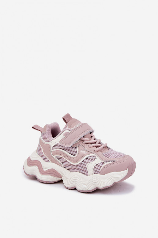 Sneakers tüüpi jalanõud Laste jalanõud massiivse tallaga Tumeroosad värvi Lianees