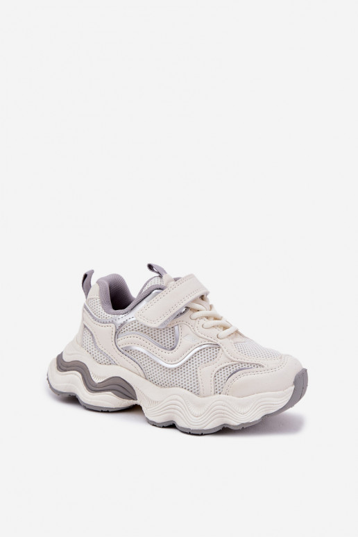 Sneakers tüüpi jalanõud Laste jalanõud massiivse tallaga valget värvi Lianees