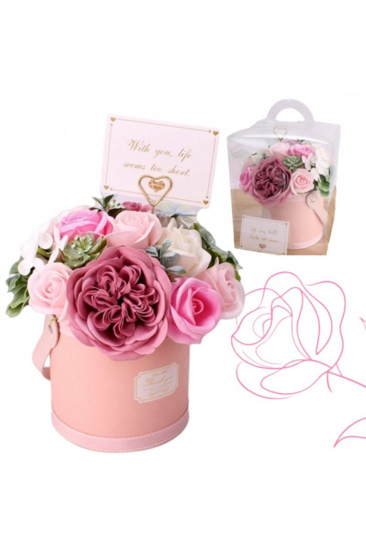 Flower box, bukiet zapachowych ów mydlanych  BUK10R