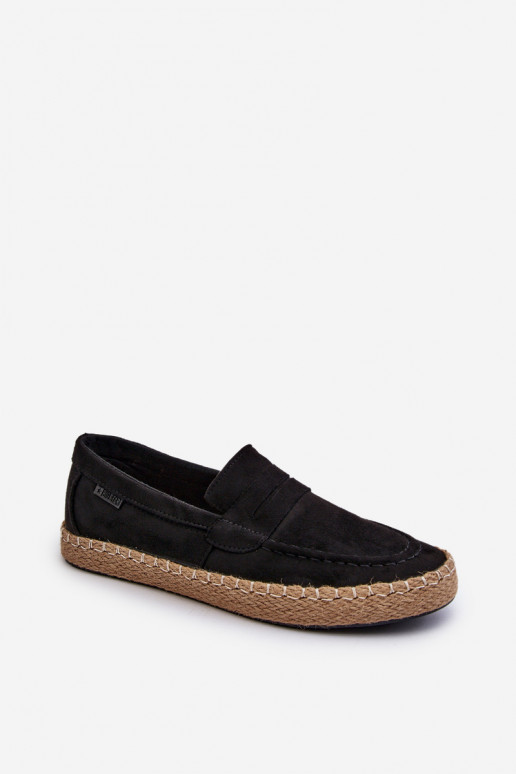 Eko Seemisnahast espadrillid Mehed Big Star NN174046 mustad