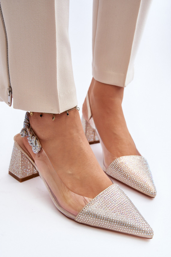 Elegantsed Kingad Terava ninaga jalatsid D&A MR91292-1 Kuldset värvi