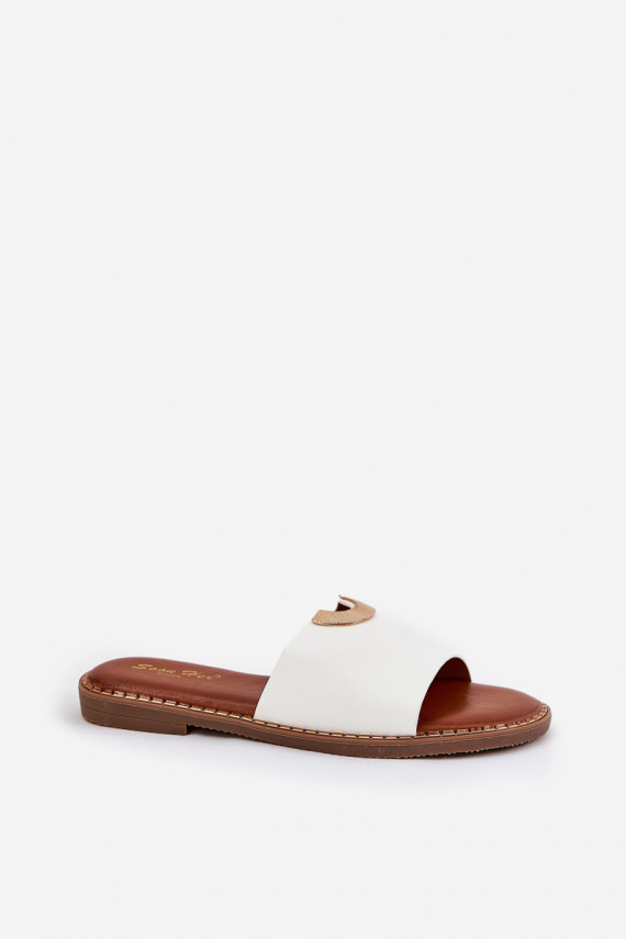 naiste plätud Eko Nahk Kaunistustegai Detalami valget värvi Mevith