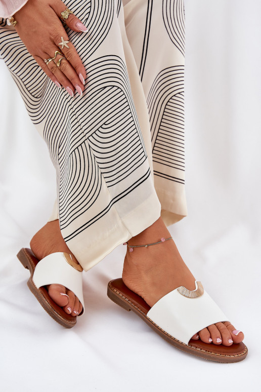 naiste plätud Eko Nahk Kaunistustegai Detalami valget värvi Mevith