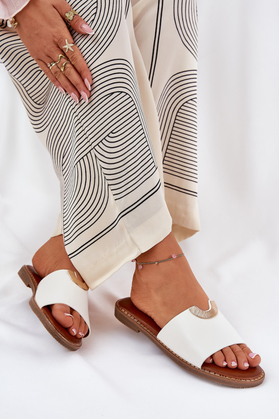 naiste plätud Eko Nahk Kaunistustegai Detalami valget värvi Mevith