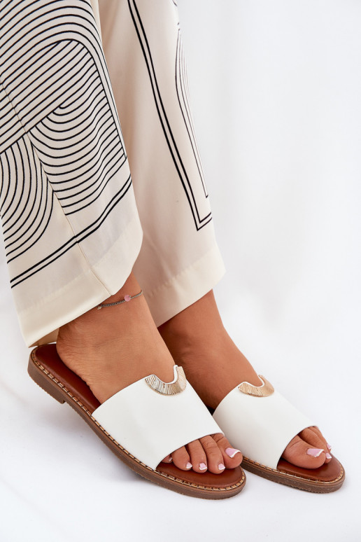 naiste plätud Eko Nahk Kaunistustegai Detalami valget värvi Mevith