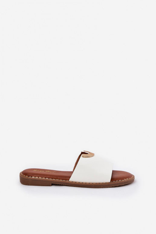 naiste plätud Eko Nahk Kaunistustegai Detalami valget värvi Mevith