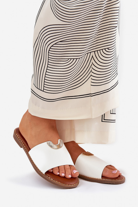 naiste plätud Eko Nahk Kaunistustegai Detalami valget värvi Mevith