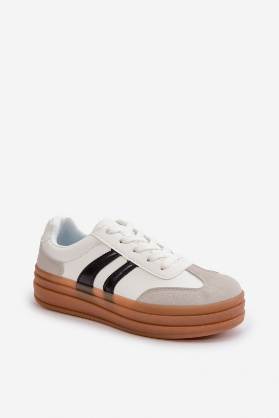 Sneakers tüüpi jalanõud Naiselik platvormiga Valget-Halli värvi Nesonice