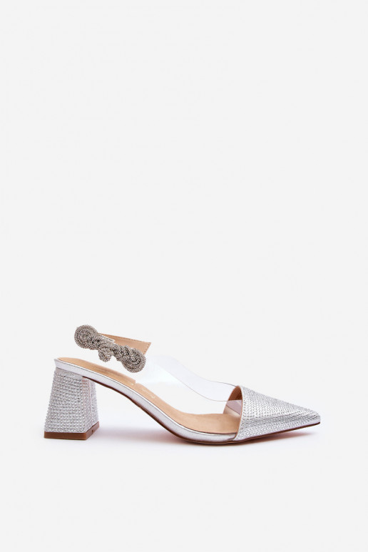 Elegantsed Kingad Terava ninaga jalatsid D&A MR91292-1 Hõbedat värvi