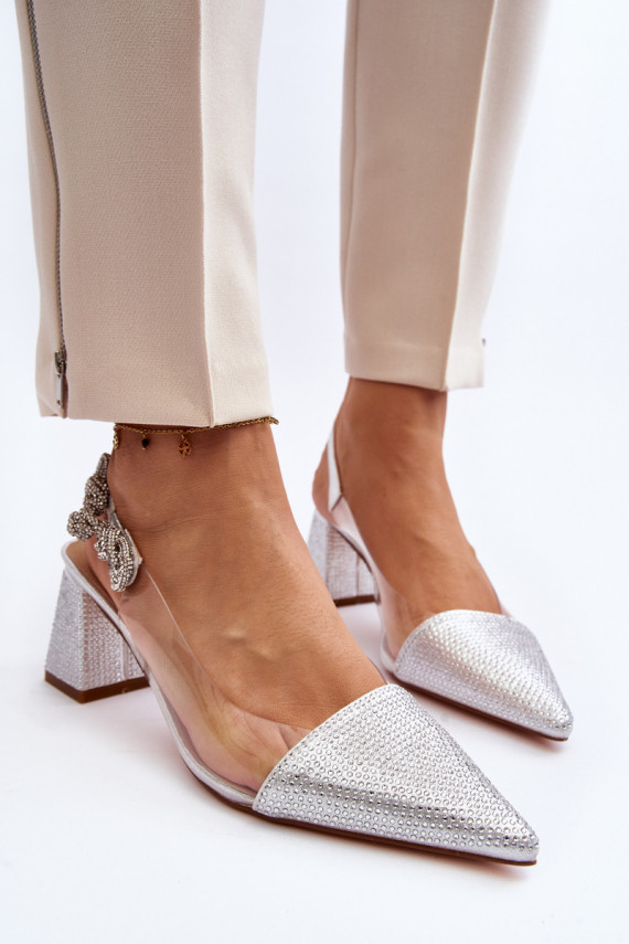 Elegantsed Kingad Terava ninaga jalatsid D&A MR91292-1 Hõbedat värvi