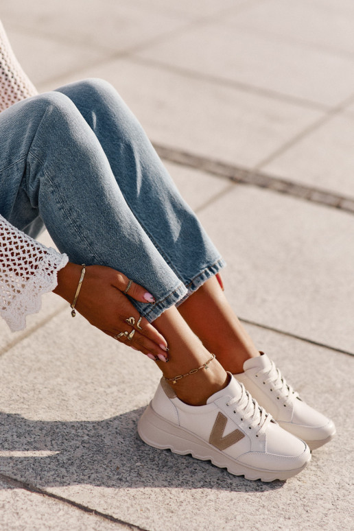 Nahk spordijalatsid Naiselik Vinceza 7918 beeži värvi