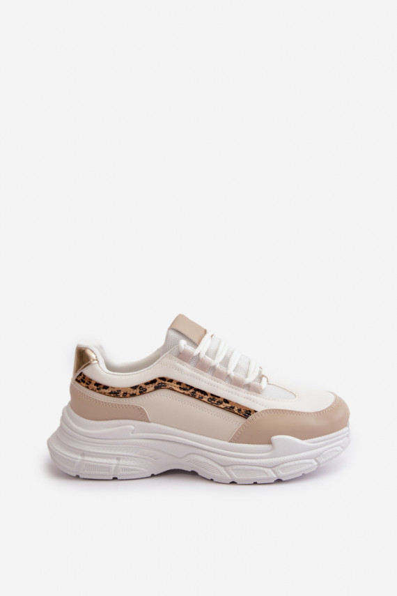 Sneakers tüüpi jalanõud spordijalatsid Naiselik massiivse tallaga beeži värvi Lerila