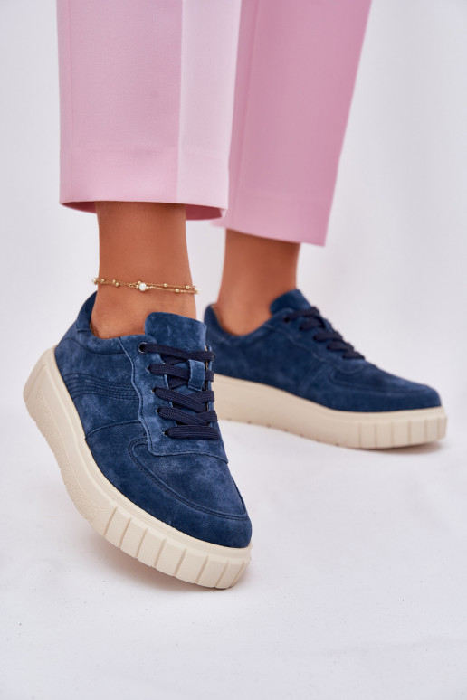 seemisnakhsed Sneakers tüüpi jalanõud Naiselik platvormiga tumesinist värvi Rilwena