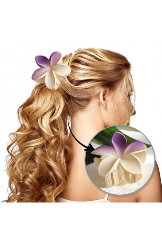 Juuksenõel Barrette XL  OMBRE matowy kreemjad värvidowy koos em 7,5 x 8cm SP402