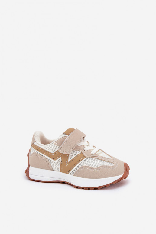 Sneakers tüüpi jalanõud Laste jalanõud krõpsudega kinnitatav beeži värvi Tezzu