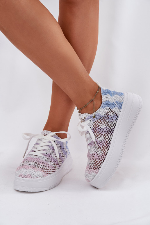 Sneakers tüüpi jalanõud Naiselik platvormiga Z Szydełkową Cholewką Mitmevärvilised Mirietto