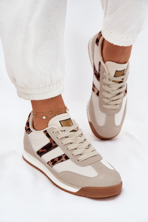Madal Sneakers tüüpi jalanõud Naiselik leopardimustriga beeži värvi Rulaana