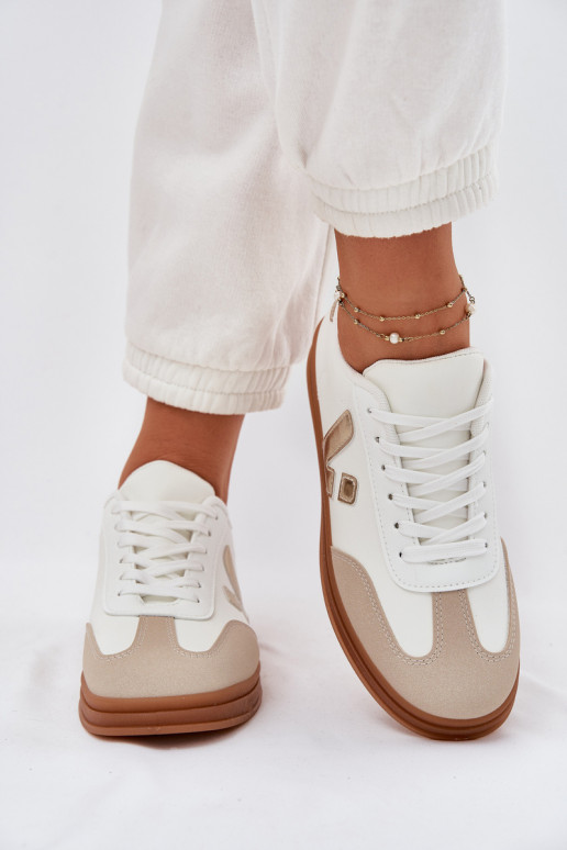 Sneakers tüüpi jalanõud Naiselik Eko Nahk valget värvi Micca