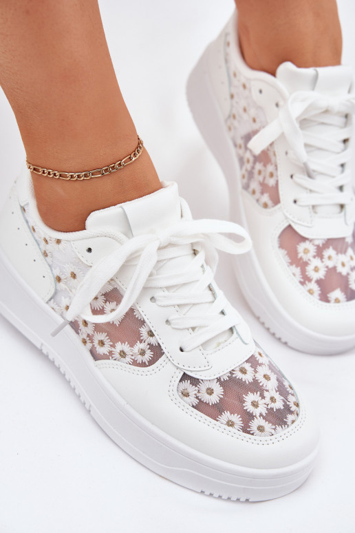 võre Sneakers tüüpi jalanõud Naiselik Stokrotki valget värvi Jenithra